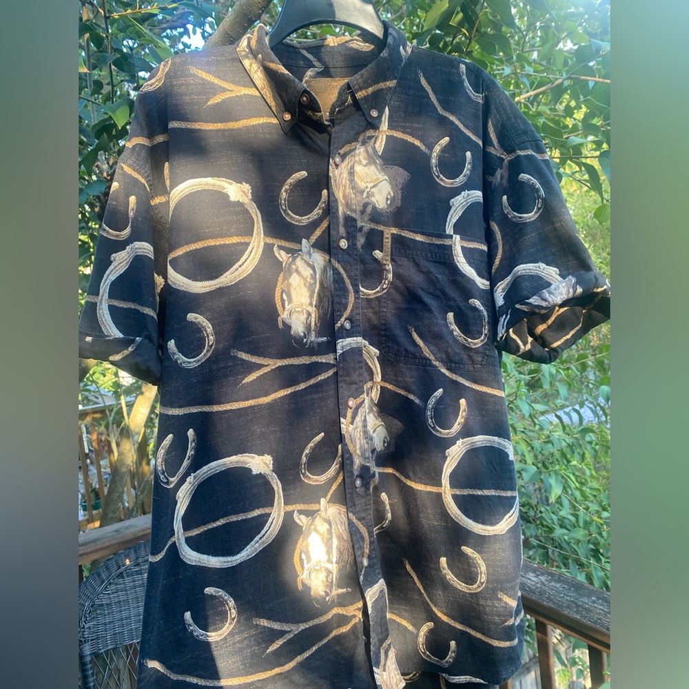 Horse Button Up